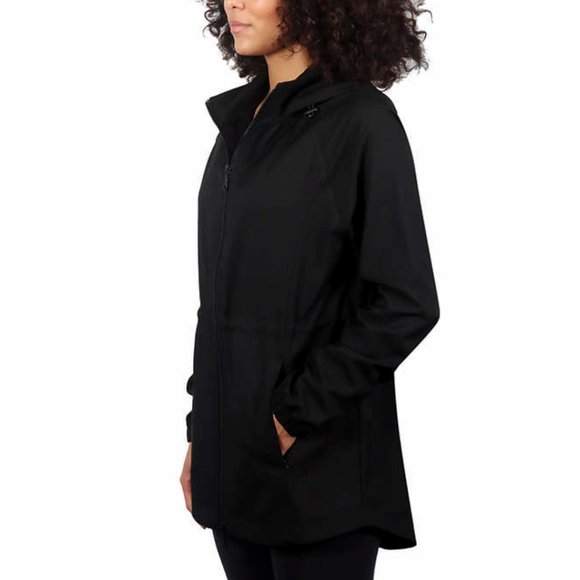 Kirkland Signature Anorak Hooded Jacket Lightweight Coat Black Women's - Picture 4 of 8